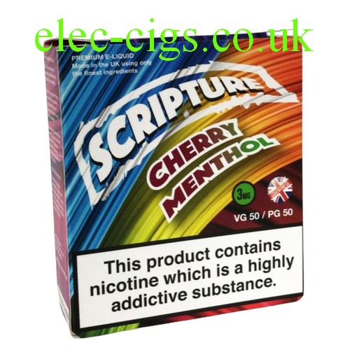 Cherry Menthol 3 X 10ml E Liquid By Scripture